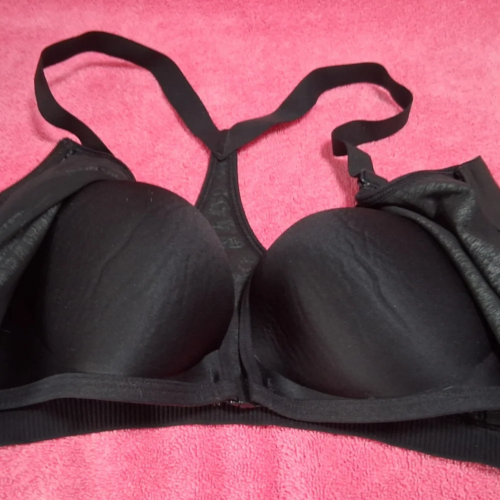 Victoria’s Secret VSX Sport Zip Front Sports Bra Gray Heather Size 32D